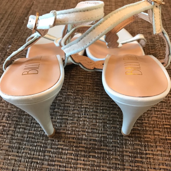 ANTHROPOLOGIE Billy Ella Braided Gilt T-strap heel - Picture 3 of 6